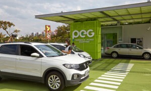 clientes retirando pedidos no PEG do Parque D. Pedro Shopping