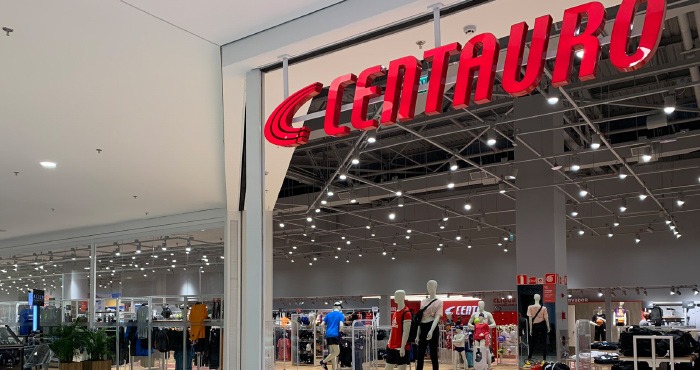 Fachada da nova loja Centauro no Praça Nova Araçatuba